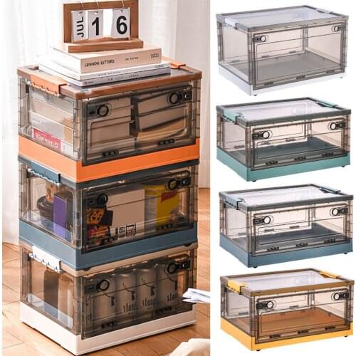 60L Movable Stackable Storage Box Shoe Clothes Organizer ABS Closets Containers Cabinet For Home Office Storage Under Desk/Bed