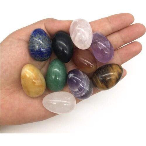 Lovely 1 Piece Natural Rose Quartz Aventurine Amethyst Carved Egg Chakra Healing Crystal Reiki Natural Quartz Crystals
