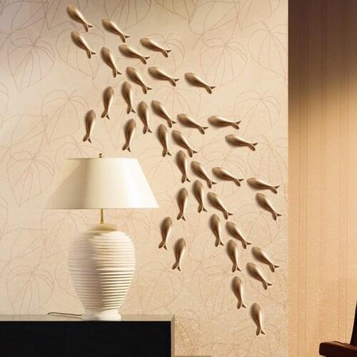 Simple Wall Decoration Fishes Model Resin Crafts Restaurant Home Corridor Porch Wall Background Fish Mural Ornament Decoration