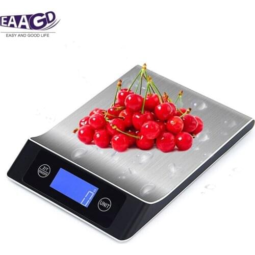 Touch Digital Kitchen Scale Electronic Food Scale Gram for Cooking - Adjustable Shut Off Time, Waterproof Stainless Steel