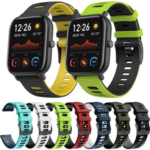 20mm Sports Silicone Band for Huami Amazfit GTS Strap for Amazfit Bip S GTS 2 Bracelet Watchband ремешок Correa