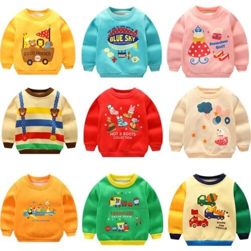 Spring and Autumn Boys and Girls Sweatshirts Baby Childrens Clothes Cotton Casual Boys and Girls Sweatshirt Tops