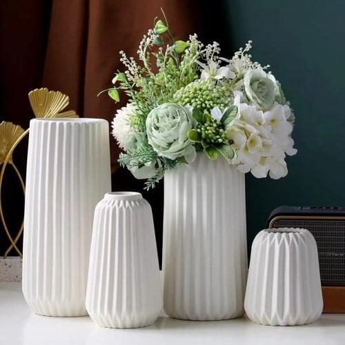 Modern Creative Ceramic Craft Plant Vase Decoration Living Room Bedroom Dining Table Decoration Flower Arrangement Vase Gift
