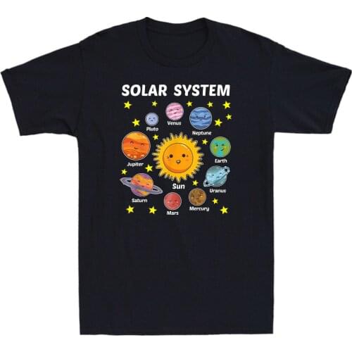 Solar System Planets Science Space Pluto Earth Mars Sun Funny Mens T-Shirt Gift