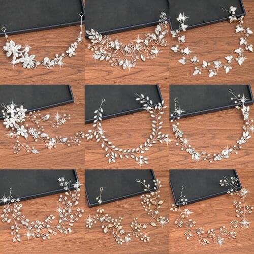 Pearl Rhinestone Women Headband Hair Accessories For Women Wedding Accessories Bride Tiara Headband Hair Jewelry Hairband