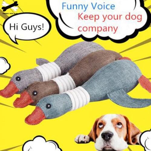 Lovely Cat dog toys Cat puppy pet chew toy animals squirrel plush Cartoon bite Linen cloth Wild goose squeak toy Puppy Toys 96