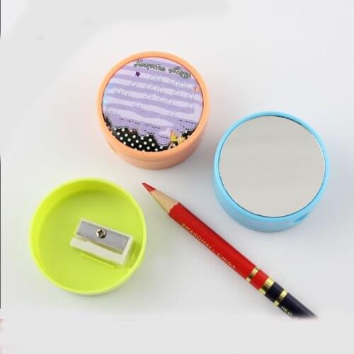 100pcs 32mm pencil sharpener button badge Mini small button badge mirror student pencil sharpener button badge blank material