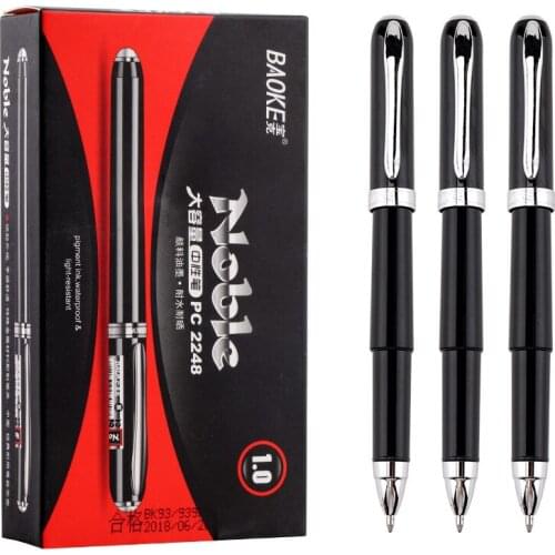12 Baoke PC2248 Gel Pen 1.0mm Signature Pen Signature Pen Signature Pen 1.0 Bold Water Pen Gel Pen Creative Large Capacity