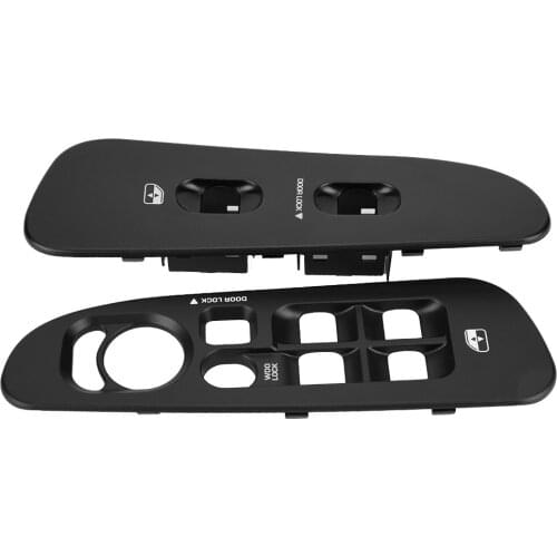 2pcs Black ABS Plastic Left Right Window Switch Bezel Panel replacement part Fits for Dodge Ram 1500 2500 3500 2002-2005