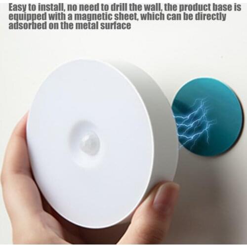 3/4/5 Pcs LED Night Light Lamp USB Rechargeable PIR Motion Sensor Intelligent Induction Energy-saving Lamps For Bedroom Washroom