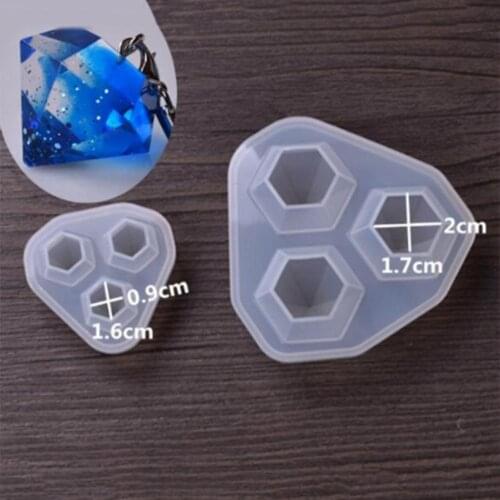 3 In 1 Transparent Silicone Diamond Mold Decorative Craft DIY Cutting Shape Type Epoxy Resin Molds for Jewelry Making Tool