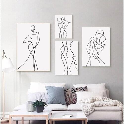 Abstract Body Line Canvas Poster Sexy Woman Decoration E Wall Art Picture Print Painting Minimalist Scandinavian Home Decor