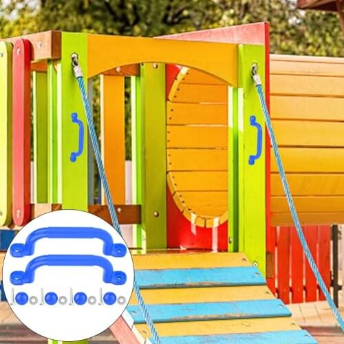 1 Pair Kids Children Playground Safety Nonslip Handle Mounting Hardware Kits Climbing Frame Swing Toy Accessories