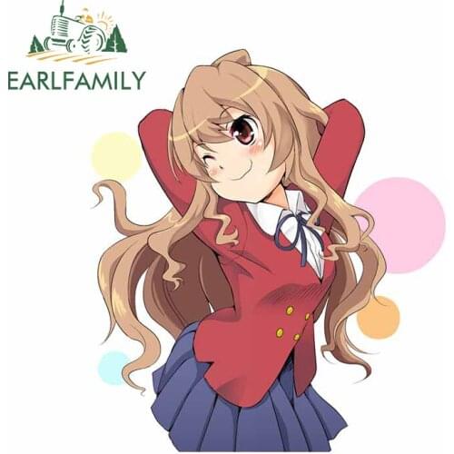 EARLFAMILY 13cm x 11.6cm For Toradora Car Stickers DIY Custom Printing Decal Car Accessories Anime Vinyl Material Decoration