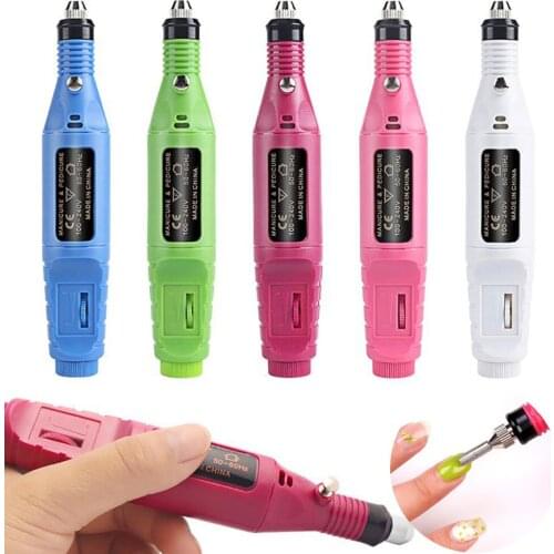 Electric Nail Drill Machine For Manicure Pedicure Drill Pen Professional Strong Polish Tools Grinding Equipment Nail Drill Bits