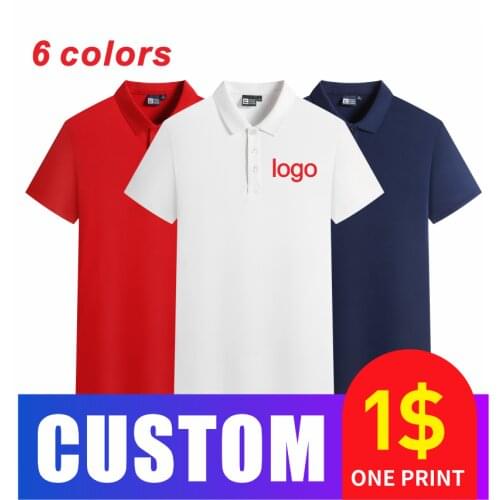 Summer Casual Men And COCT Women Cheap Polo Shirts Custom Logo Embroidery Printing Personalized Design 6 Colors Top