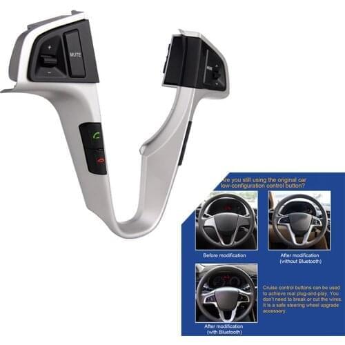 Multifunctional Steering Wheel Button For Hyundai VERNA Steering wheel Audio Volume Music Control Button Switch With Backlight