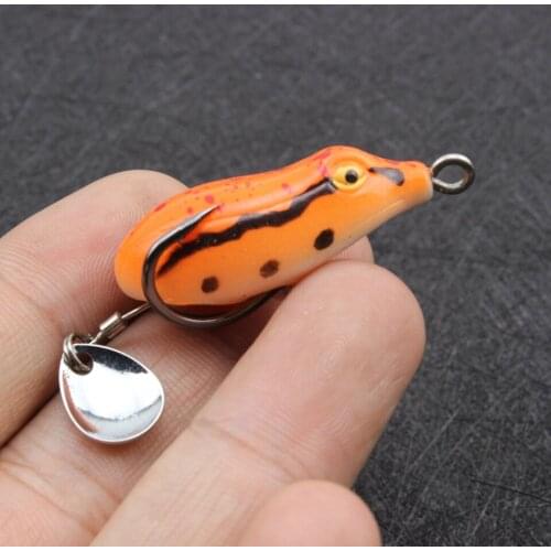 NEW 5PCS 3.5cm 4.8g Fishing Lure Frog Swim Bait Soft Lure Frog Artificial Silicon fishing tackle treble hook fishing lure Frog