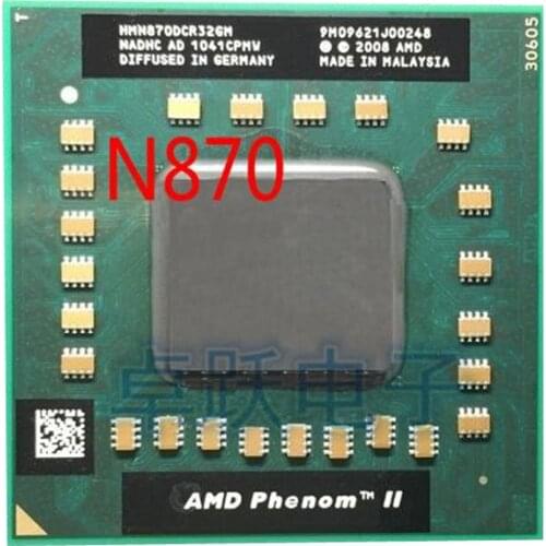 Original AMD cpu laptop N870 HMN870DCR32GM CPU 1.5M Cache/2.3GHz/Socket S1 triple Core Laptop processor N 870 N-870