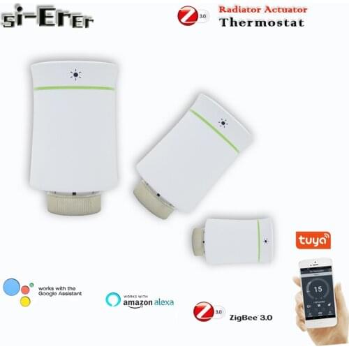 Tuya Zigbee radiator actuator, with programmed radiator voice control thermostatic valve Alexa Google