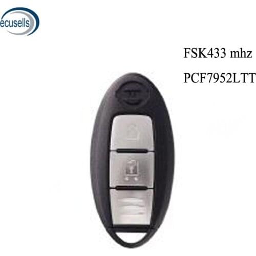 2 Button FSK433MHz Smart Remote Key PCF7952LTT For Nissan Versa 2017
