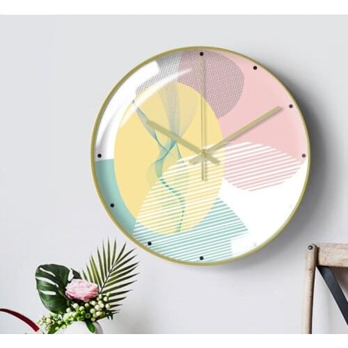 Horloge murale Large Wall Clock Metal Kitchen Silent Living Room Nordic Luxury Gold Clocks Home Decor Kitchen Reloj De Pared
