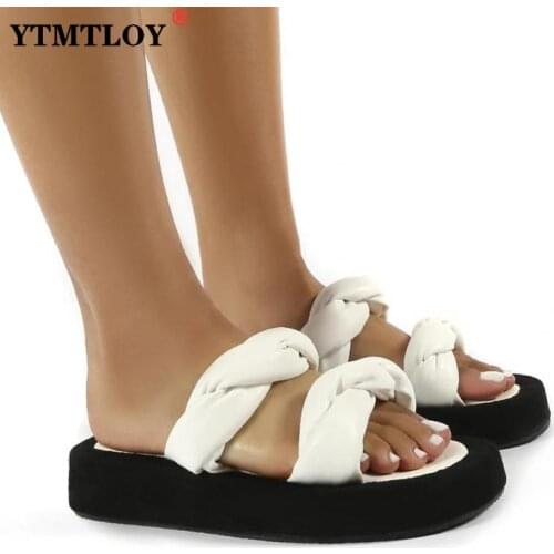 Slippers Platform Summer Flip Flops Sandals Woman Flat Sandals ytmtloy Leather Lace-up Casual Shoes Wedges Flat With Peep Toe