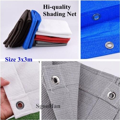 3x3m Anti-UV HDPE Sunshade Net Succulent Plant Cover Shelter Swimming Pool Sunblock Shade Cloth Shading Net Terrace Canopy Sail