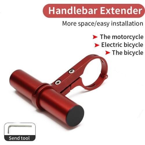 10cm Aluminum Bike Extension Cycling Light Mount Stand Handlebar Extended Bracket Headlight Mount Bar Holder Supportor