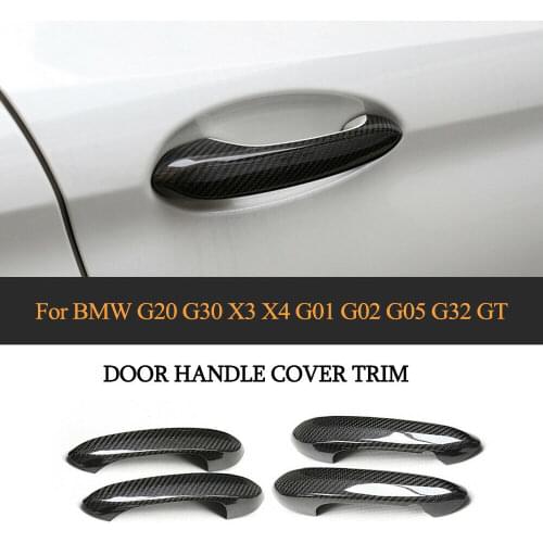 Carbon Fiber Door Handle Cover Fit For G01 G08 X4 G02 X5 G05 G20 G30 G32 2017-up