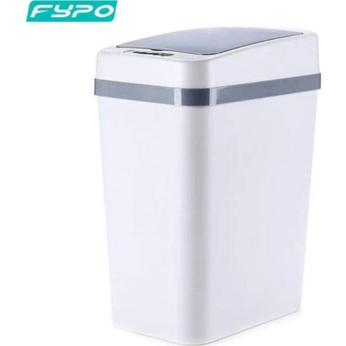 Fypo Smart Trash Can Battery type induction trash Bin with lid For bathroom Toilet kitchen Garbage can