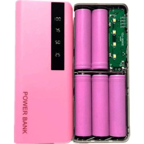 5x18650 Power Bank Battery Box Dual USB Mobile Phone Charger DIY Shell Case Charging Holder with Digital Display Screen