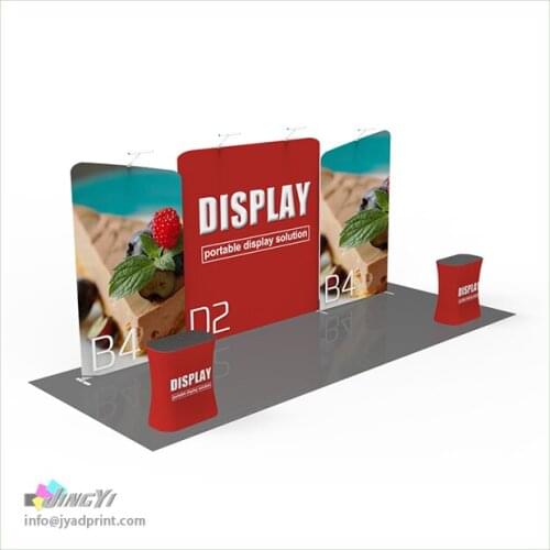 High Quality Tension Fabric Tube 20ft Trade show booth Reusable Portable PopUp TradeShow Display Stand Backdrop Exhibition Booth