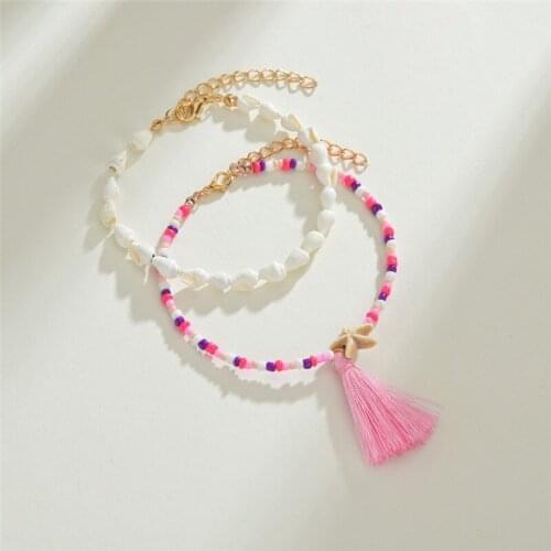 2020 New Trendy Bohemia Conch Anklets for Women Shell Starfish Beads Anklet on Leg Bracelet Anklets Female Beach Jewelry