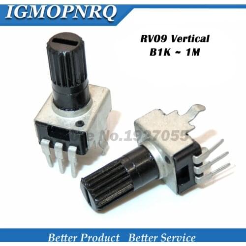 100PCS 0932 1K 10K 100K 2K 20K 5K 50K 500K 1M 3PIN Long handle 12.5MM RV09 type B102 B103 B104 B105 B202 B203 B502 B503 B504