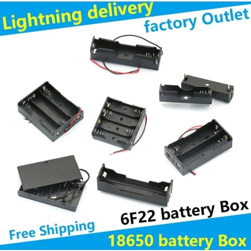 18650 Battery Storage Box / 6F22 9V Battery Case Holder DIY Batteries Clip Holder CR2032 6V Battery Slot Way