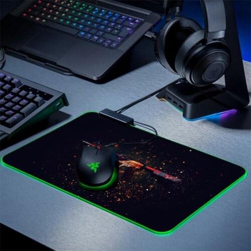 XGZ Gun Oversized Gaming Mouse Pad Computer High-speed Mouse Pad Carpet PC Desk Pad Keyboard Pad Non-slip Natural Rubber Cs Go