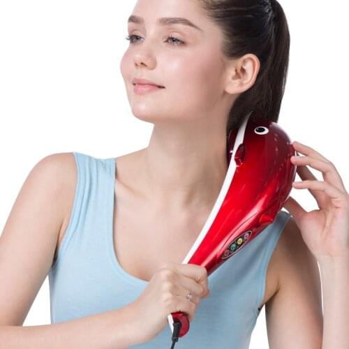 Dolphin Massager Back Massage Hammer Vibration Infrared Stick Roller Cervical Body Massage relax