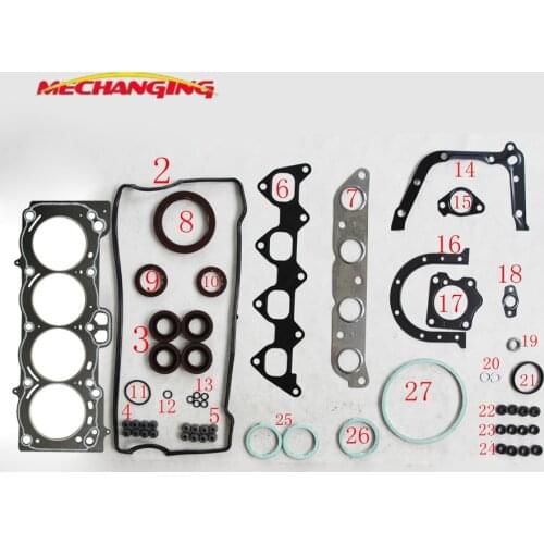 For TOYOTA CARINA COROLLA 7A-FE 7AFE Engine Rebuild Kits Engine Parts Full Gasket Set Engine Gasket 04111-16282 50136600