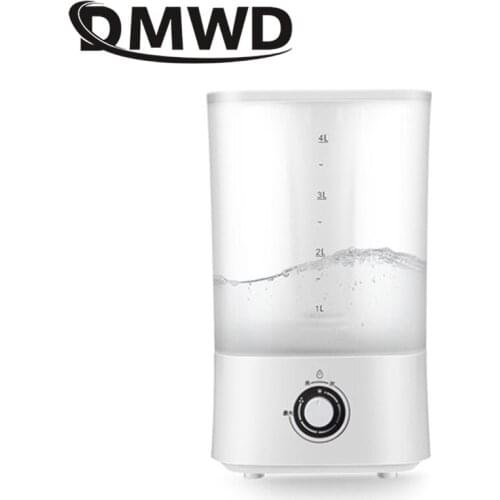 DMWD Electric Ultrasonic Humidifier Aroma Essential Oil Diffuser 4L Transparent water tank Mist Maker Lamp oxygen Bar Air Fogger
