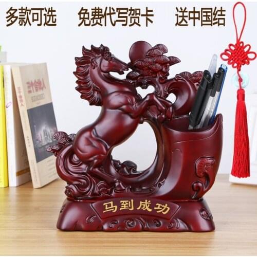 Environmental protection resin Pen Holders Chinese Style Classical art Pencil Container Education Office Decoration Gift