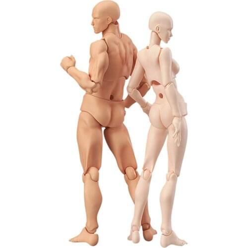 13cm Doll Action Figures figurine Toys Drawing Artists Movable body Male Female Joint figure PVC Model Mannequin bjd Art Sketch
