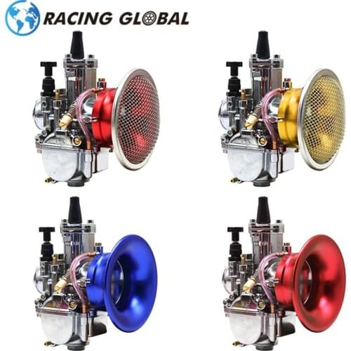 ALCON-Racing 2/4T Keihin PWK 30mm Carburetor+50mm Air Filter Kit With Mesh For Motorcross Scooter Dirt Pit Bike Moped ATV