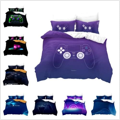 Playstation 3D Printed Bedding Set GamePad Duvet Cover with Pillowcase Set Bed Linens Home Textile Twin Full Queen King Size