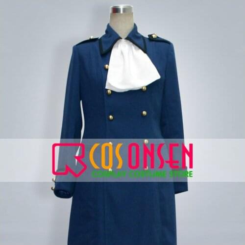 COSPLAYONSEN Axis Powers Hetalia Australia Cosplay Costume Blue and Black Suit With Gloves Custom Made All Sizes