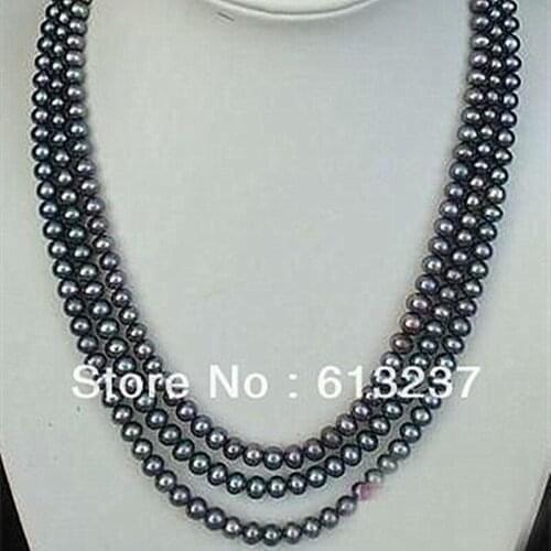 Beautiful style beads 8-9mm newly black akoya cultured pearl diy charms necklace MY4789
