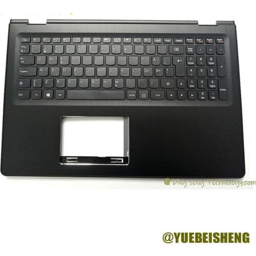 New For Lenovo YOGA 500-15 Flex 3-1570 palmrest upper cover Nordic keyboard 5CB0J34092