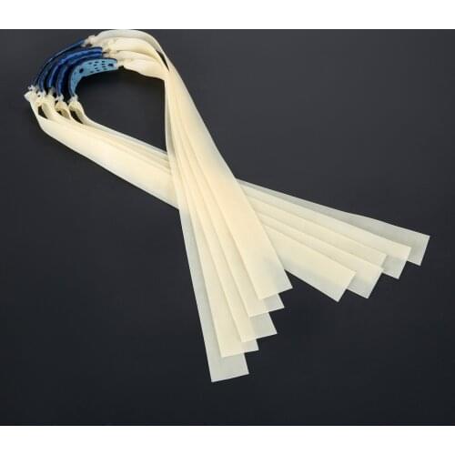 Slingshots Flat Rubber Band Thickness 0.65mm Powerful Catapult Natural Latex Elastic Resilient Tube for Tactical Shooting 5Pcs