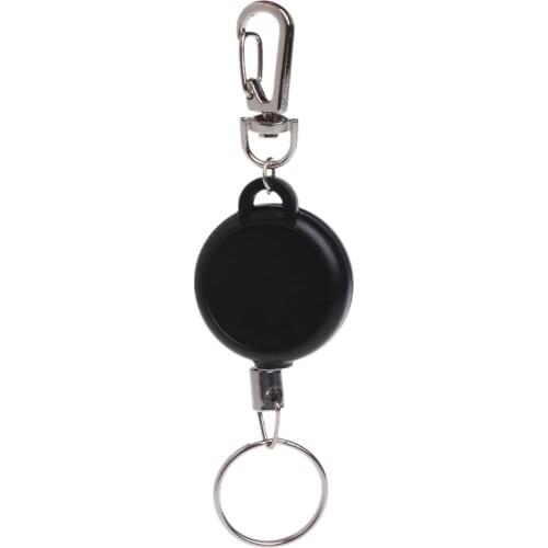 Fishing Accessories Fishing Zinger Retractor Key Ring Holder Retractable 60cm Steel Cable Anti Lost