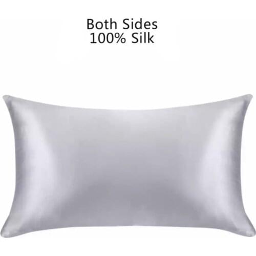 Silk Pillowcase 19 Momme 100% Pure Natural Mulberry Silk Pillowcase Standard Size Pillowcases Cover Hidd For Women Men 1PC